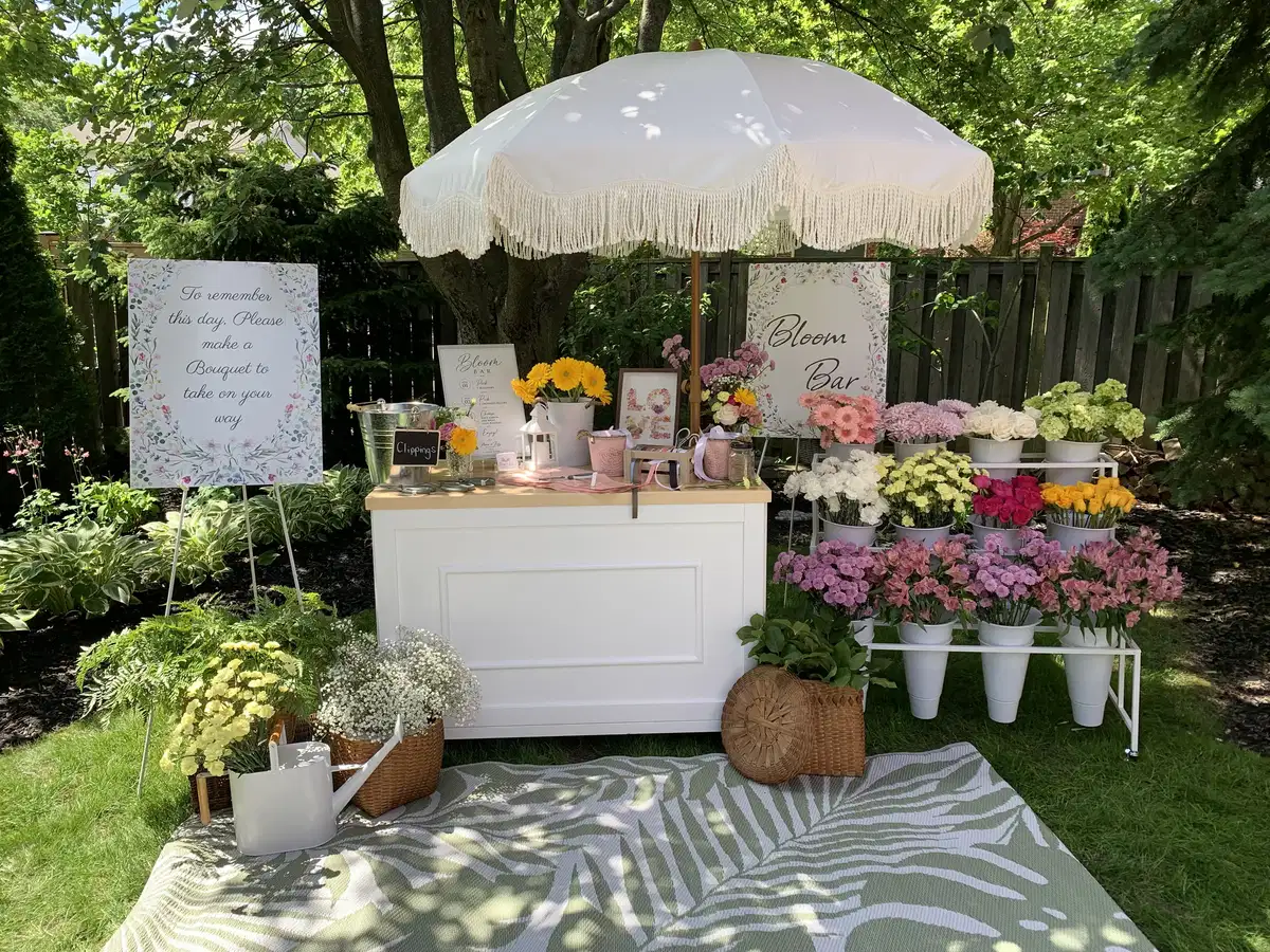 A Signature Bloom Bar, The prettiest Bridal Shower trend of 2026.
